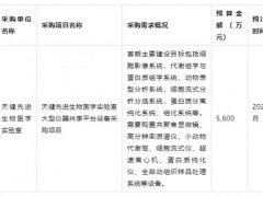 天健生物醫(yī)學(xué)實(shí)驗(yàn)室預(yù)算5600萬(wàn) 采購(gòu)共聚焦顯微鏡、質(zhì)譜儀等儀器設(shè)備