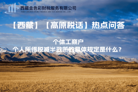 個(gè)體工商戶(hù)個(gè)人所得稅減半政策的具體規(guī)定是什么？